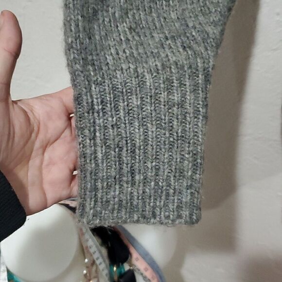 Zara Lace Up Oversized Sweater With Wool in Grey Size S - Picture 9 of 13